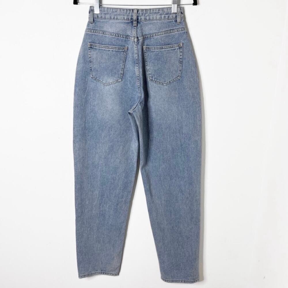 PrettyLittleThing Womens Mom Jeans 2 Tall High Rise Tapered Straight Retro 80s - Picture 4 of 6